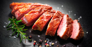 Crispy Duck Breasts with Strawberry Balsamic Reduction