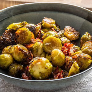 roasted brussels sprouts with bacon