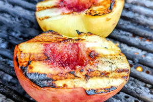 wine and food recipe grilled peaches
