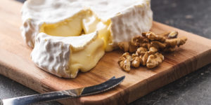 Warmed Brie with walnuts dates and fig balsamic