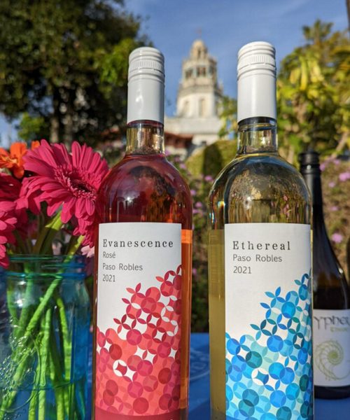 Cypher Paso Robles Ethereal White Rhone Blend Wine in Garden